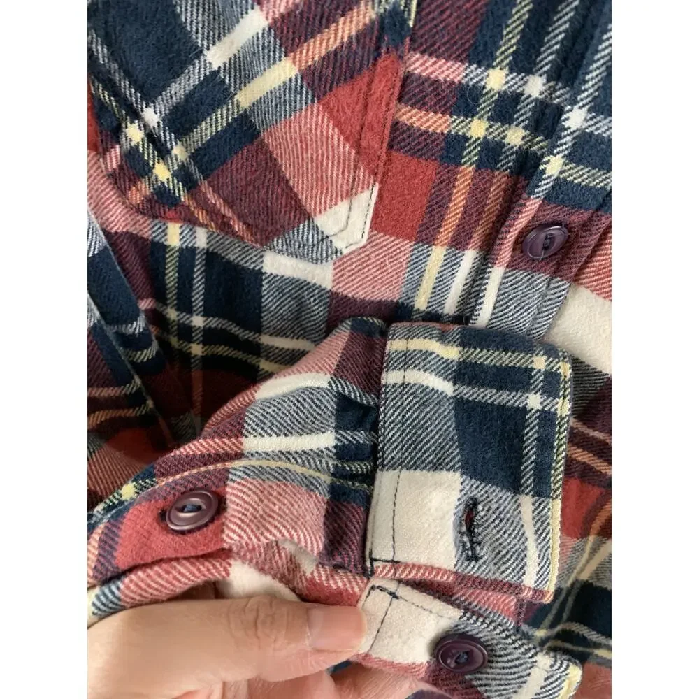 True Religion Men’s Shirt Button Front Flannel Multicolored Plaid Size XS